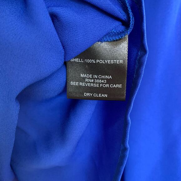 Sam Edelman Blue Sleeveless Choker-Cutout Top - Picture 6 of 6